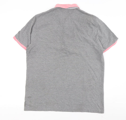 The Spitalfields Shirt Co Men's Grey Polo Shirt Size L