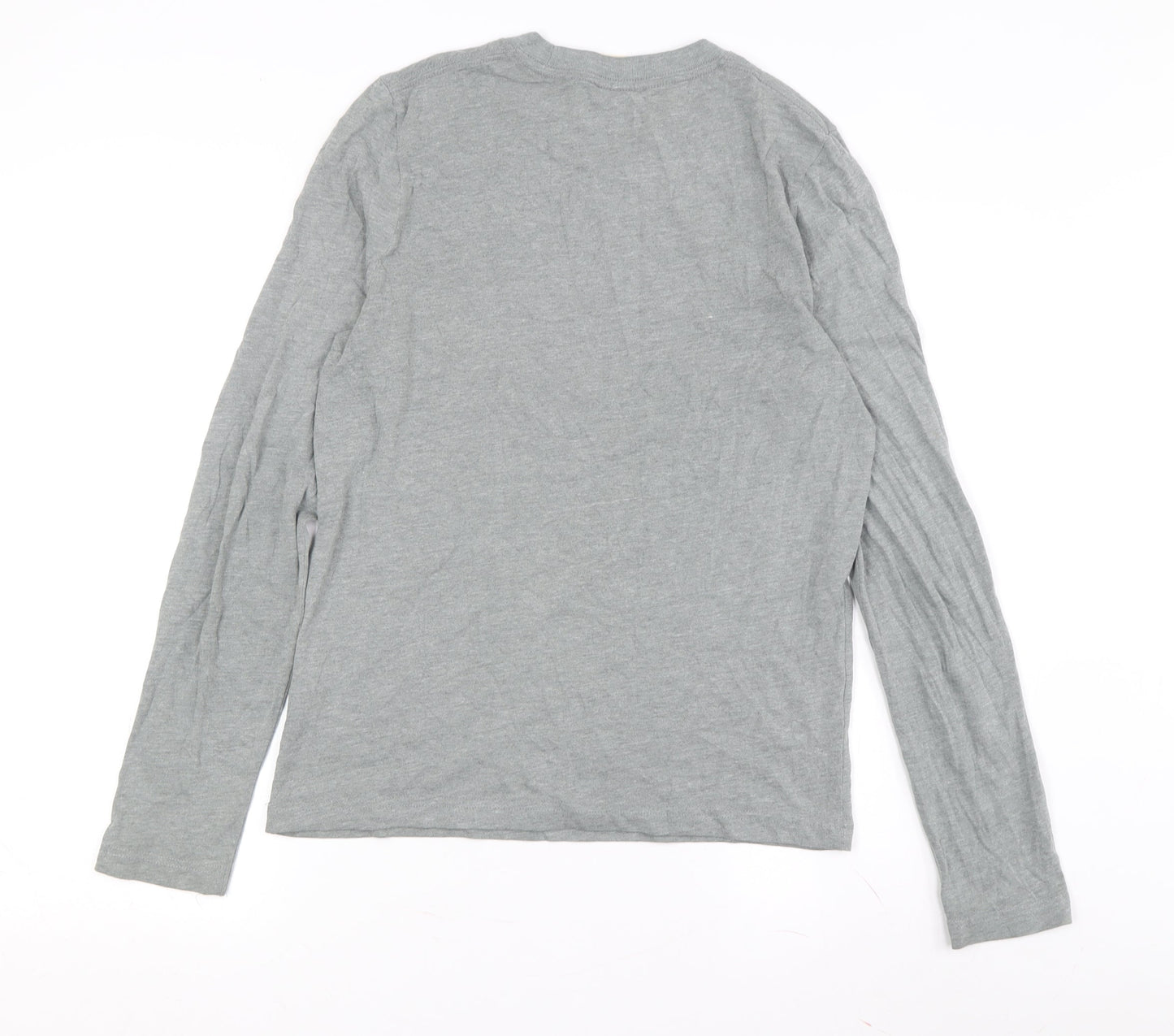 Hollister Teens Grey Long Sleeve Surfing T-Shirt S