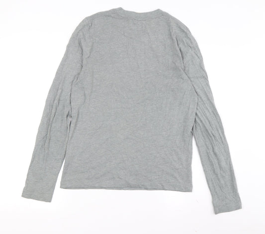 Hollister Teens Grey Long Sleeve Surfing T-Shirt S