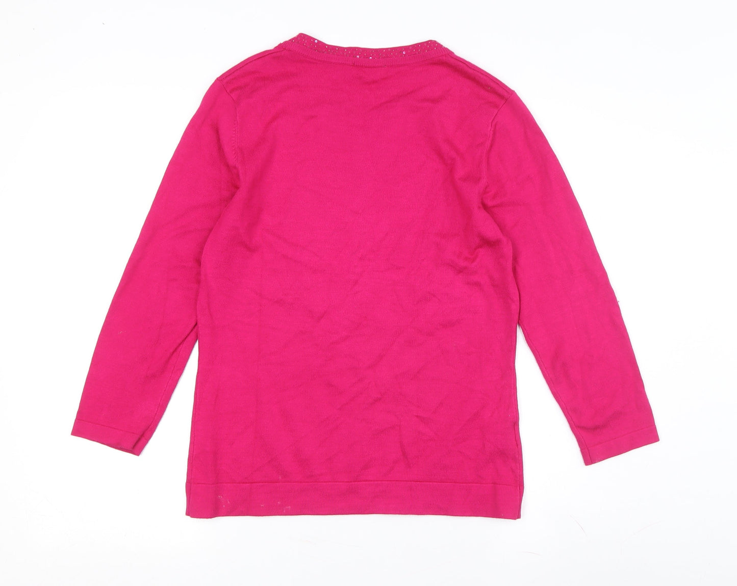 CC Women's Pink Sequin Pullover Jumper - Size S