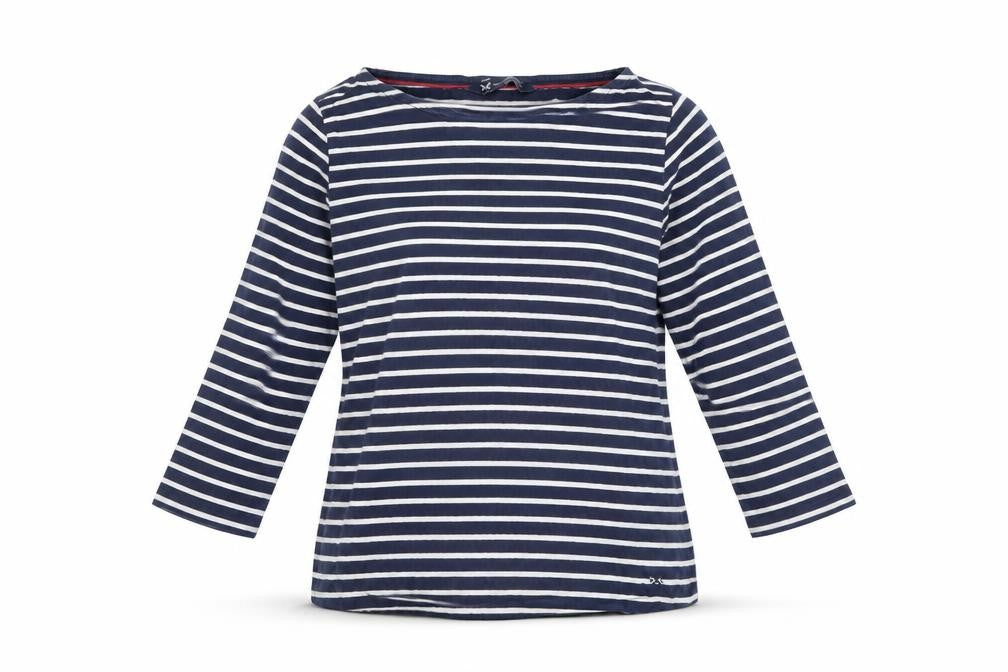 Womens UK Size 10 Crew Clothing Company Blue 100% Cotton T-Shirt