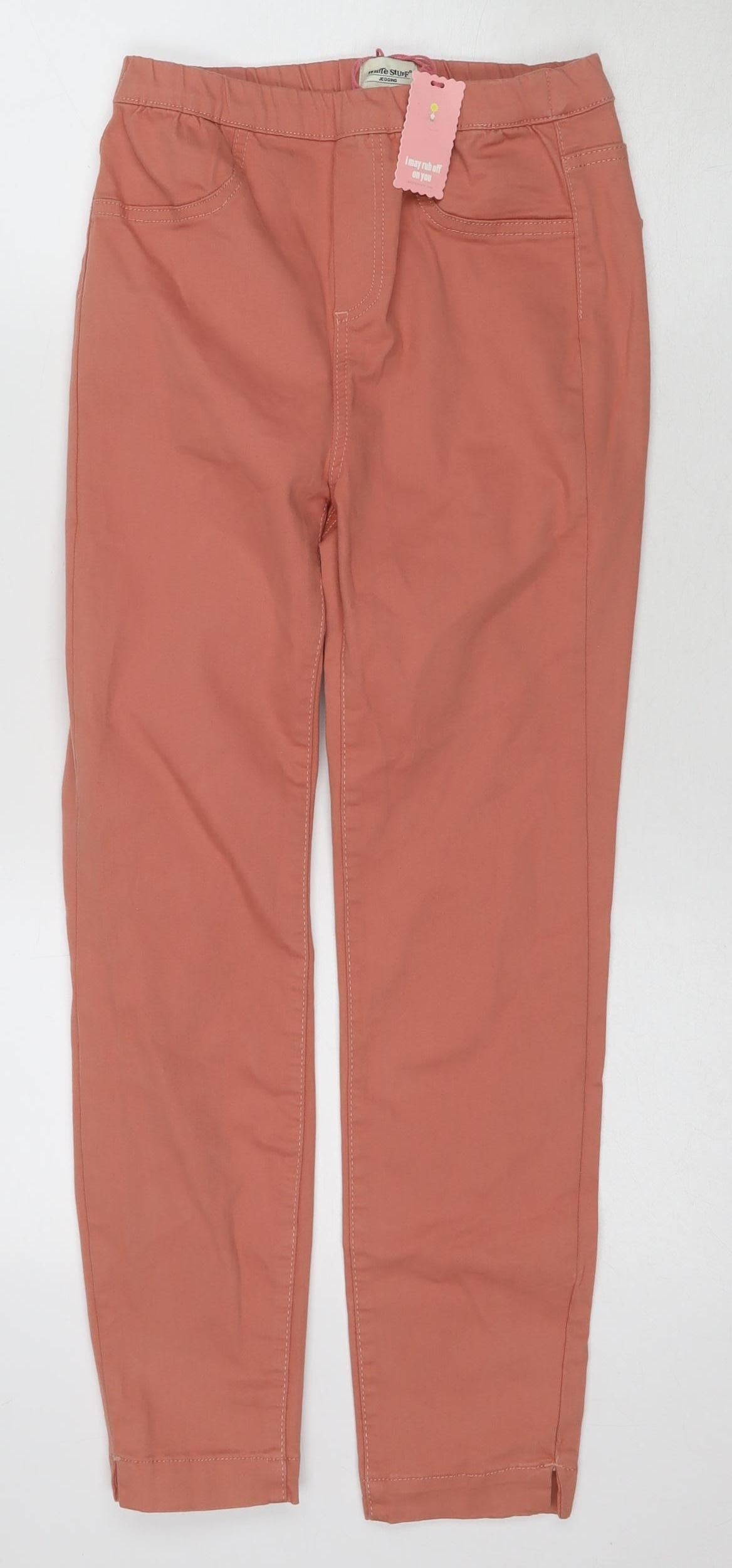 White Stuff Women's Orange Jegging Size 8 Elastic Waist