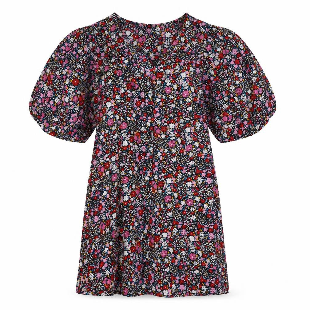 JayLey Women's Floral Puff Sleeve Shift Dress, Size 14