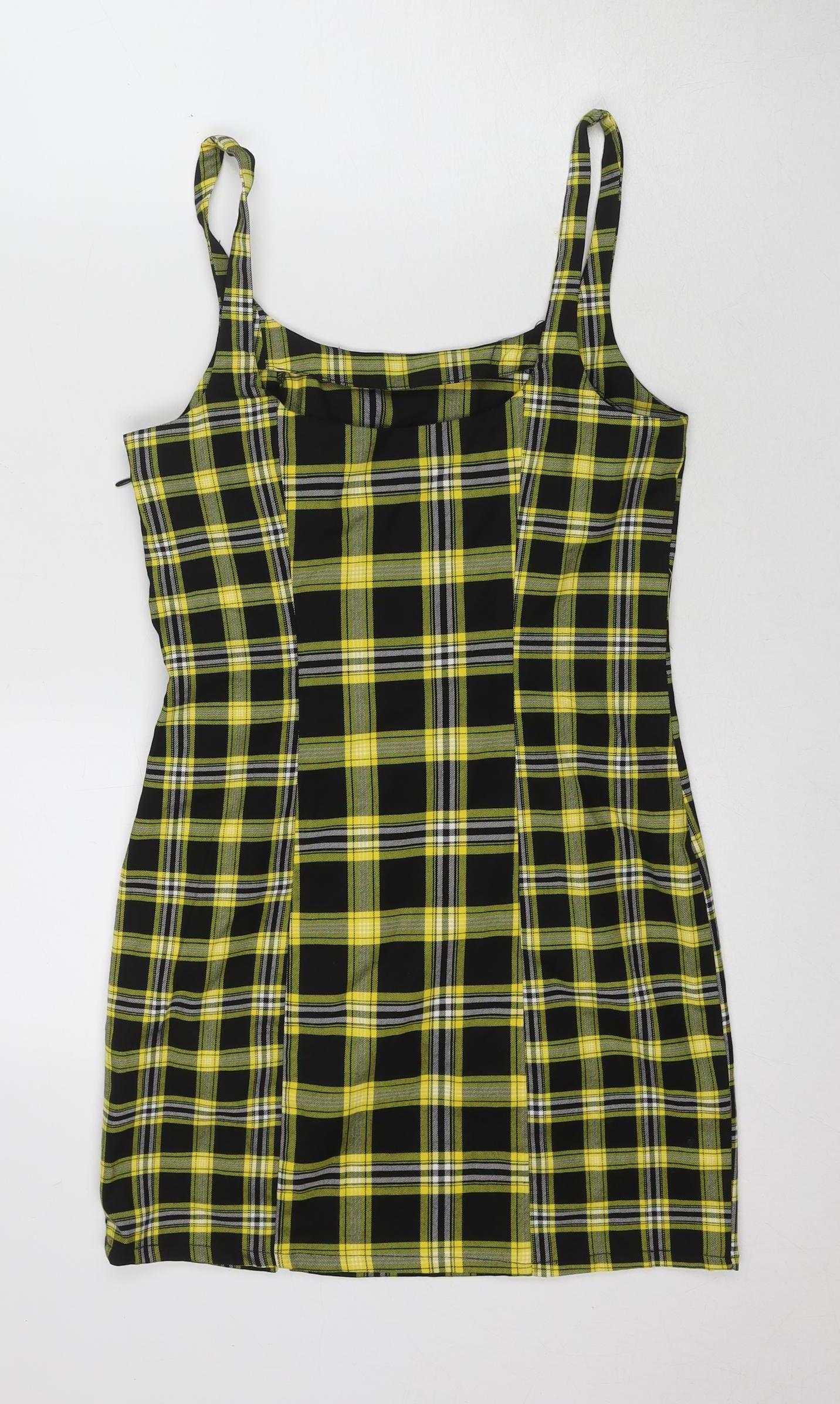 DIVIDED Women’s Multicoloured Plaid Pinafore Dress