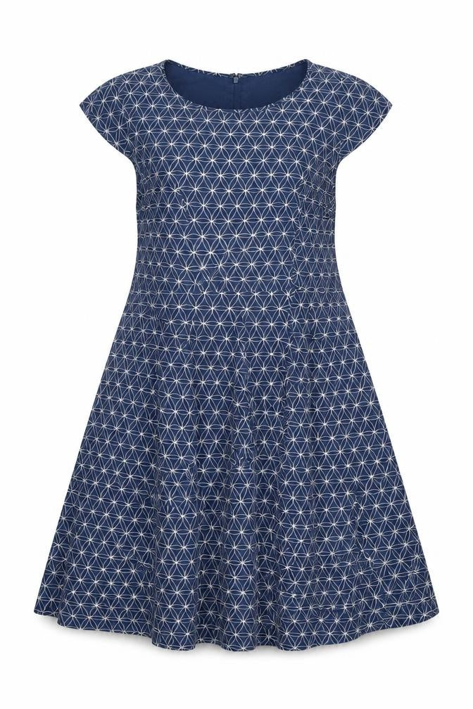Mudd & Water Women's Blue A-Line Geometric Dress