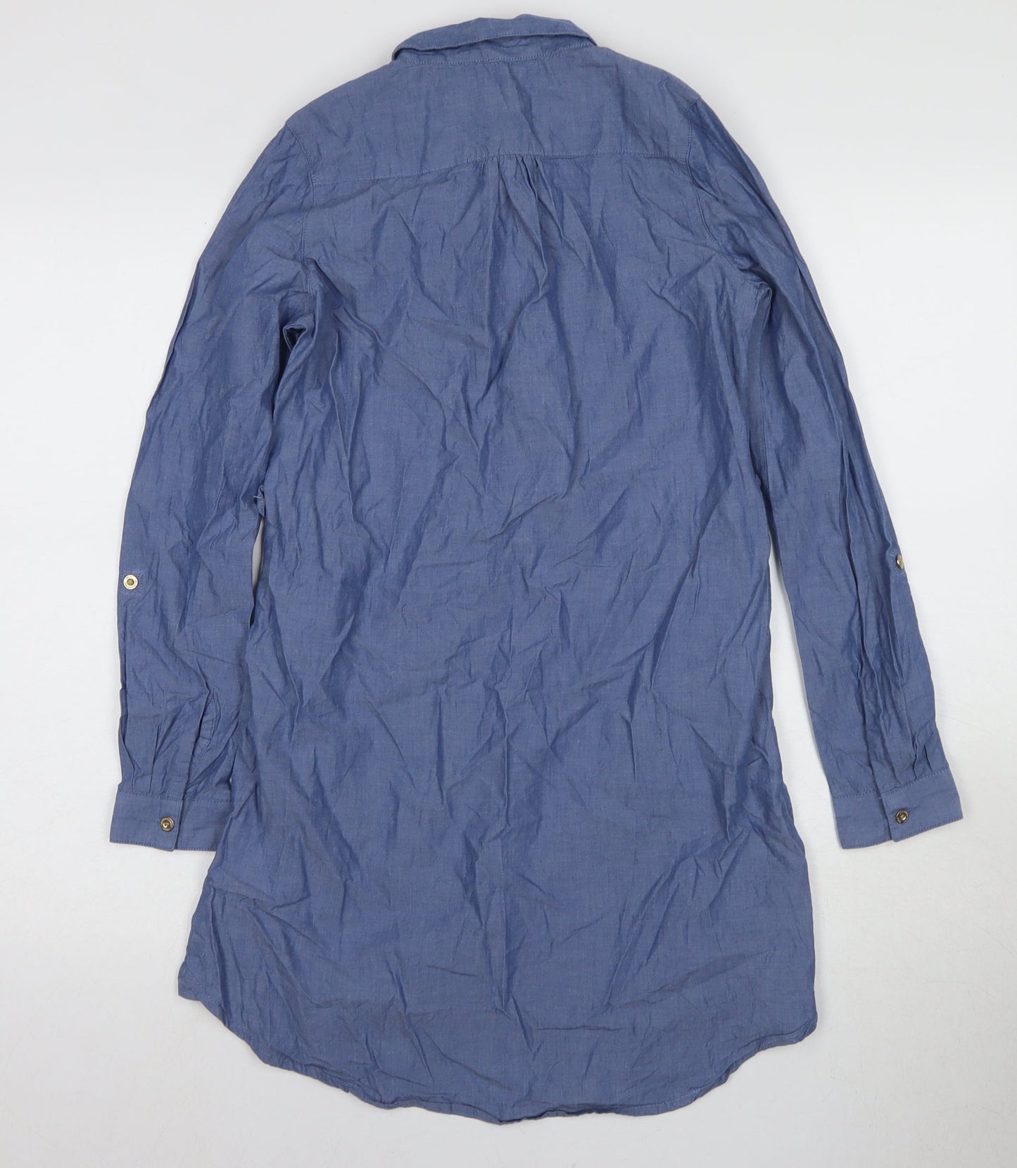 L.O.G.G. Girls Blue Midi Shirt Dress Cotton 12-13Y Casual
