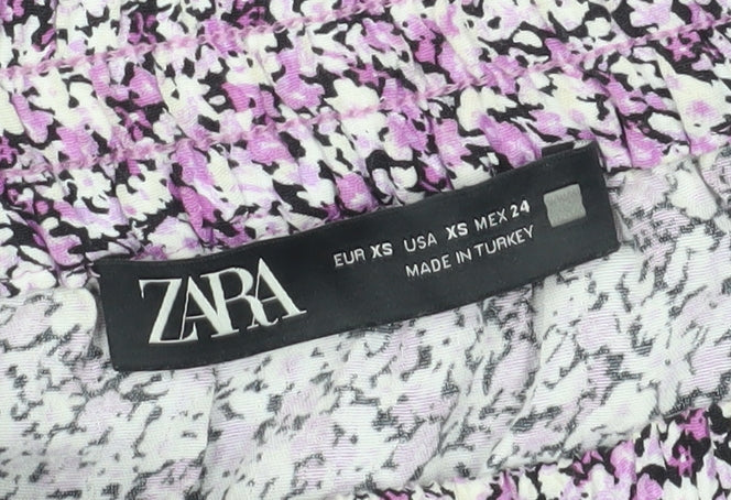 Zara Women's Multicoloured Floral Skirt XS