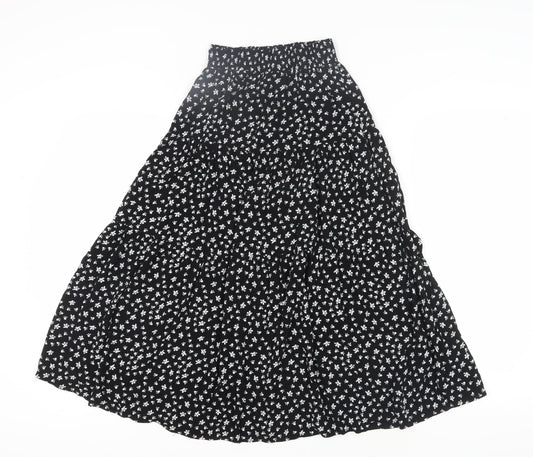 Stradivarius Women's Black XS Floral Skirt