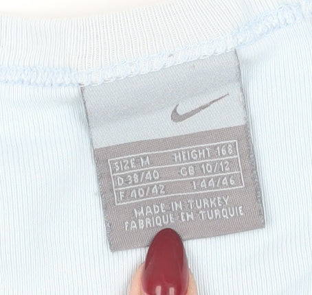 Nike Women's Blue V-Neck T-Shirt M