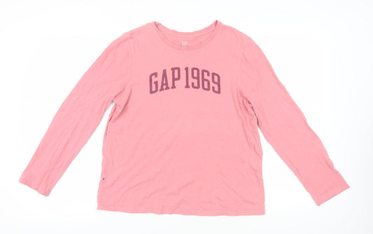 Gap Women's Pink Long Sleeve T-Shirt L