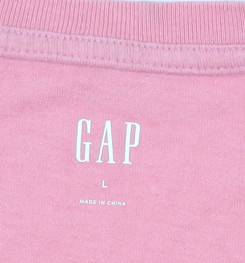 Gap Women's Pink Long Sleeve T-Shirt L