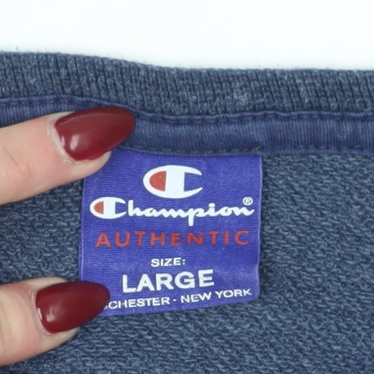 Champion Men's Blue Large Pullover Sweatshirt