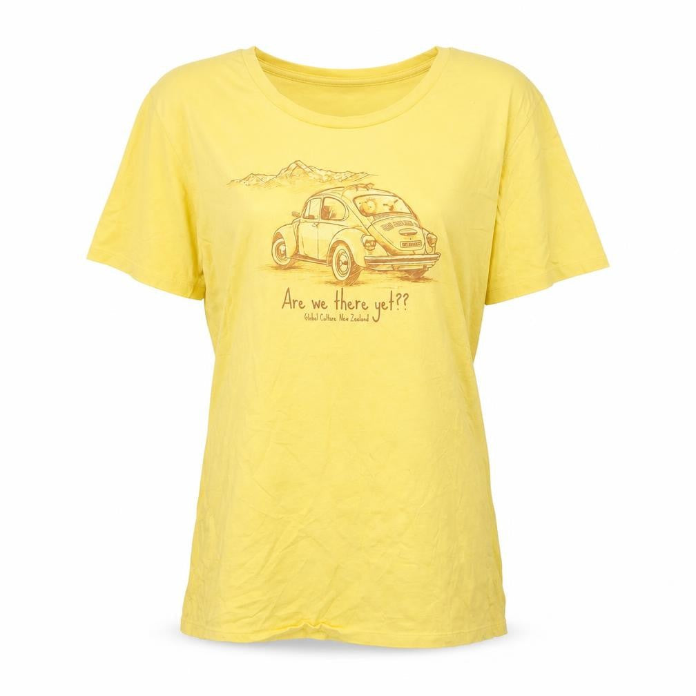 globalculture Womens Yellow XL T-Shirt Round Neck Casual