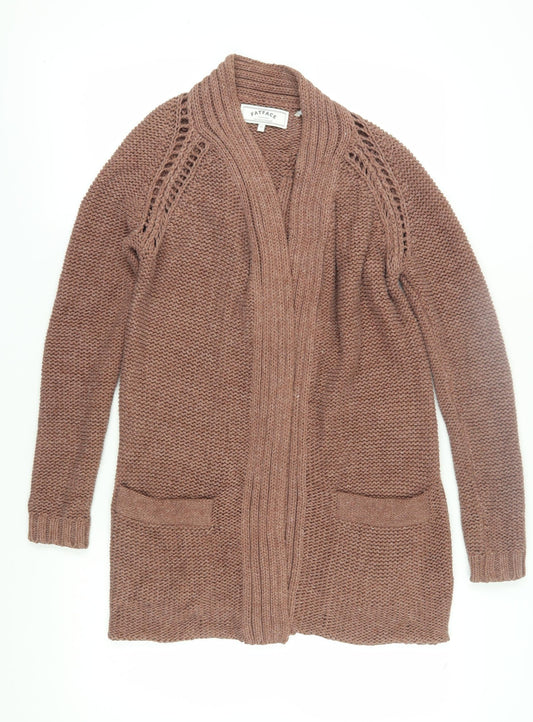 FatFace Women's Brown Cardigan, Size 12, Acrylic Knit