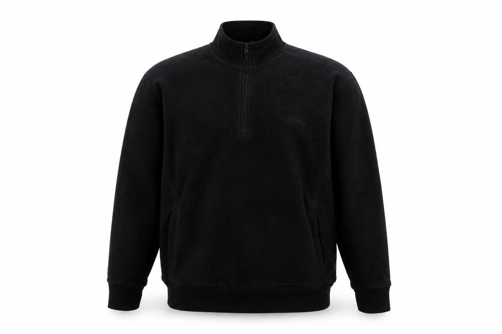 Mens UK M Regular Slazenger Black 1/2 Zip Sweatshirt