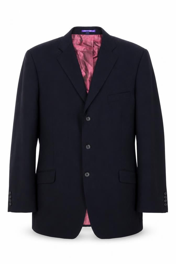 Mens 46 Chest Regular Boden Black Three-Button Blazer