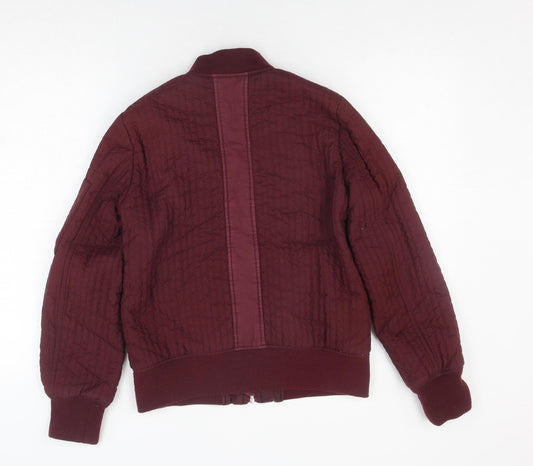 Whistles Men's Red Bomber Jacket S - Polyester Quilted