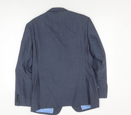 Men's Grey Wool 1 Piece Suit Jacket - 38S