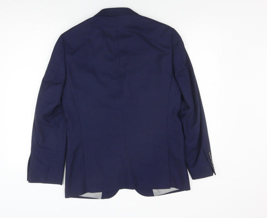 DKNY Men's Blue Slim Fit Suit Jacket 38S