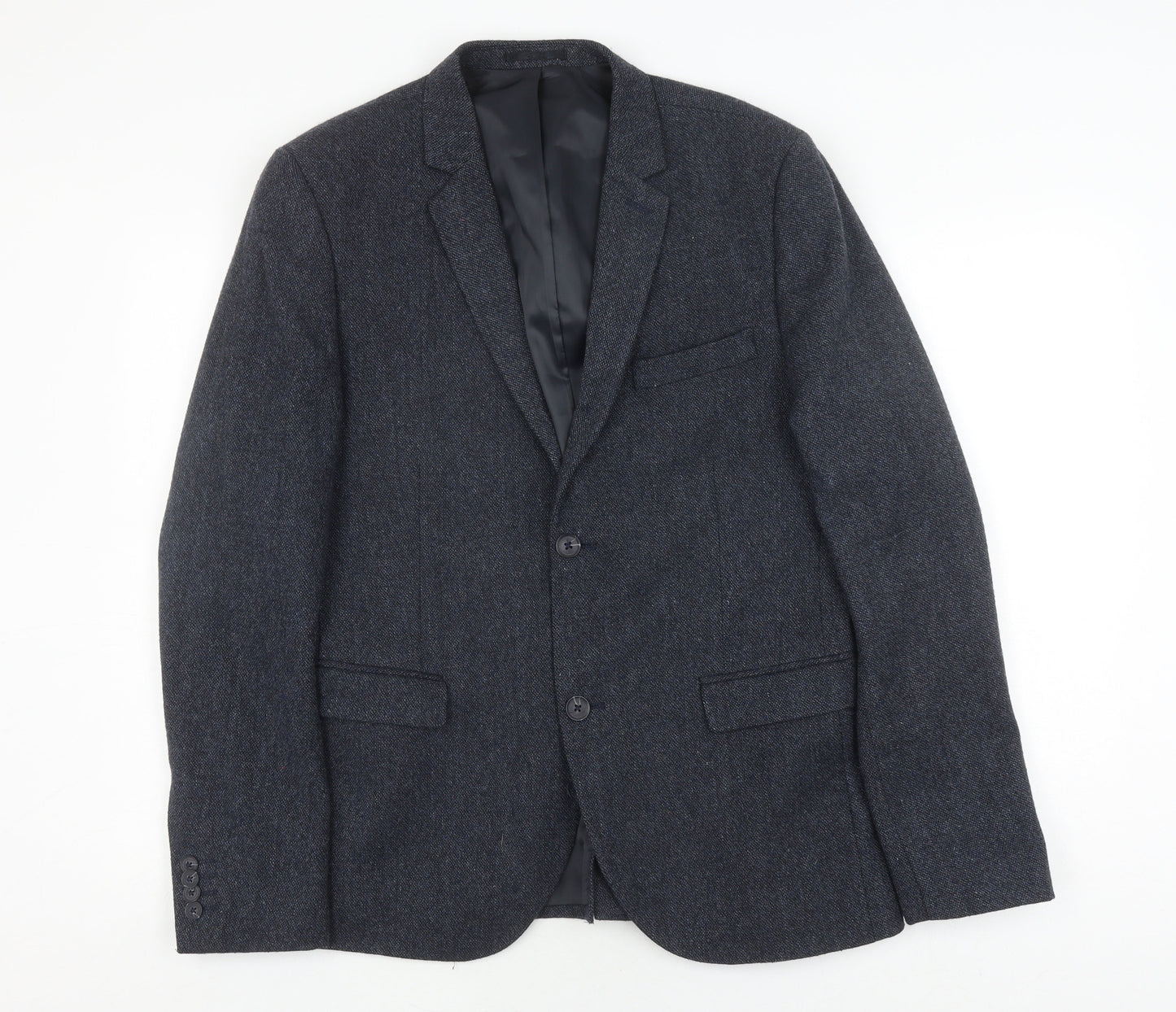 Topman Grey Men's Blazer, Size 40, Single Breasted