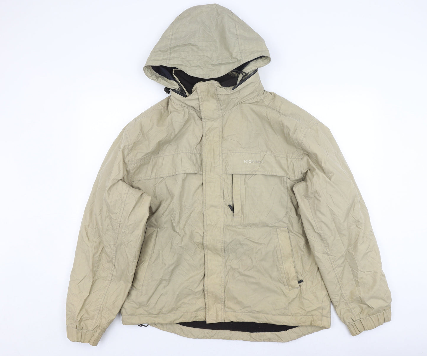 Kickers Men's Beige Waterproof Parka Jacket M