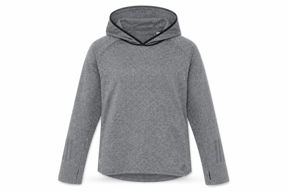 Womens UK Small Regular adidas Grey Pullover Hoodie