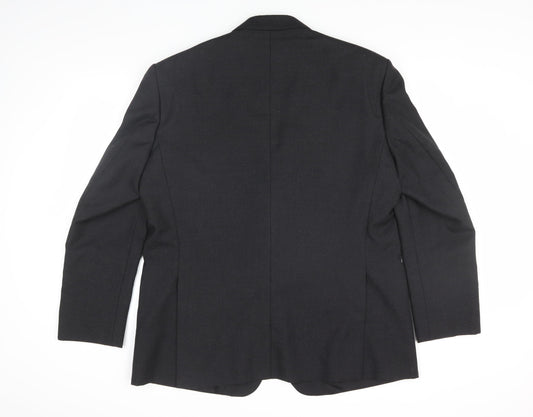 Diplomat Men's Black Blazer, Business Formal 46R