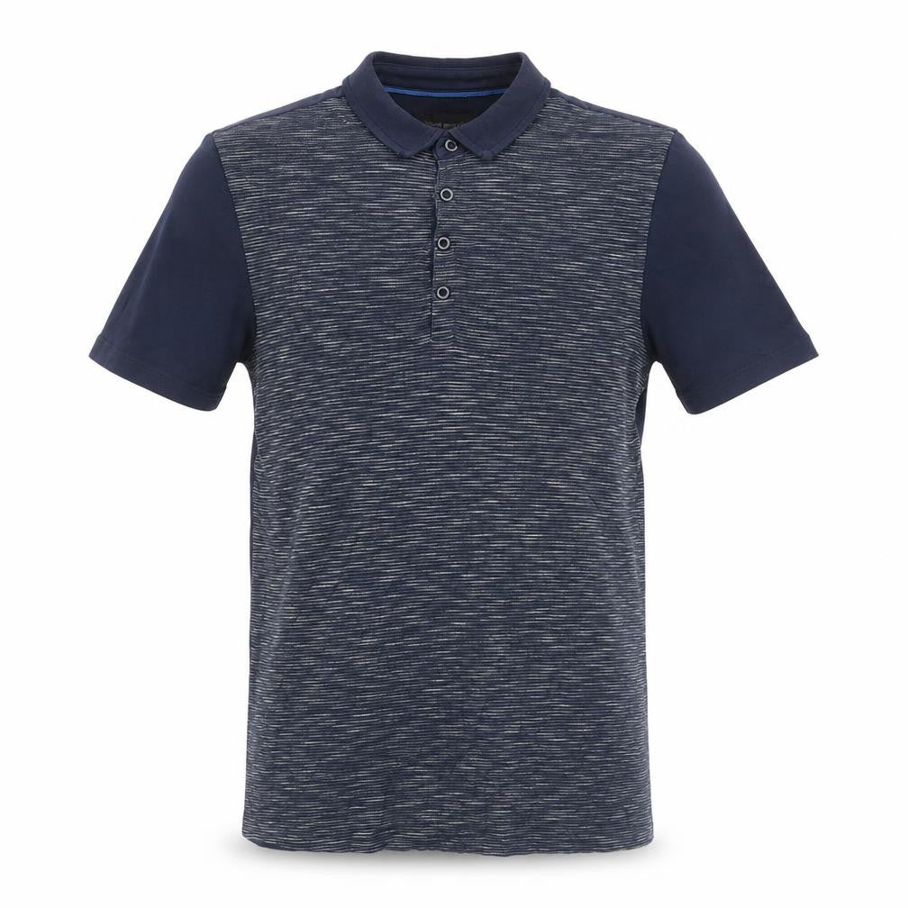 Silver Eight Men's Blue Striped Polo Shirt S