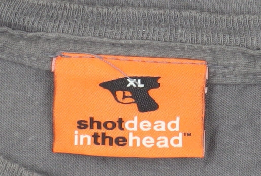 Shotdeadinthehead Grey XL Men's University T-Shirt