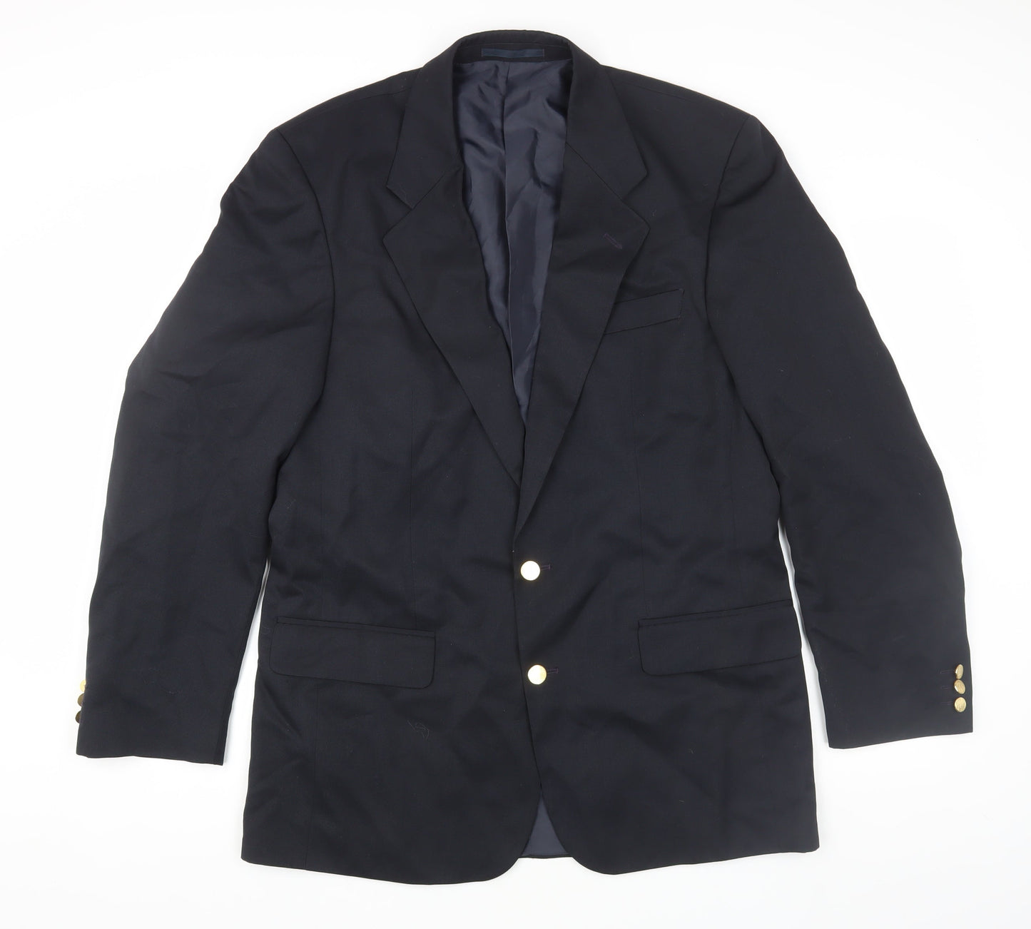 BHS Men's Black Long Blazer, Size 40L, Classic Look