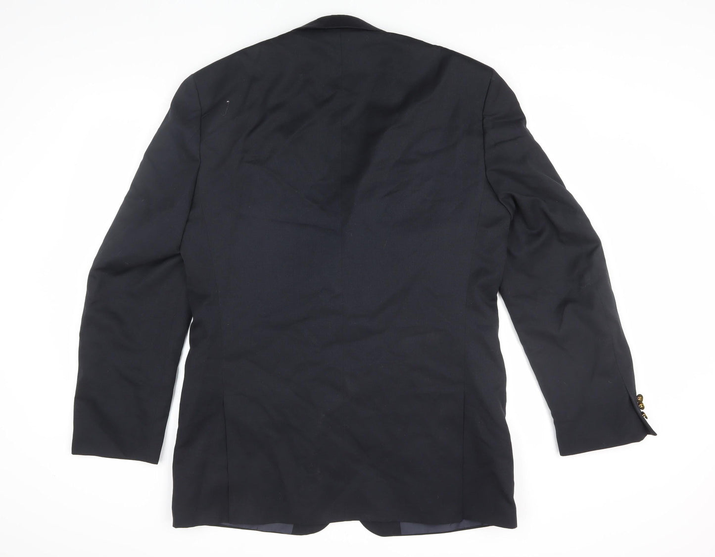 BHS Men's Black Long Blazer, Size 40L, Classic Look