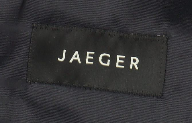 Jaeger Men's Black Striped Wool Blazer, Size 40R