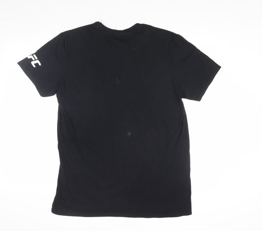 UFC Men's Black Large Graphic Print Crew Neck T-Shirt