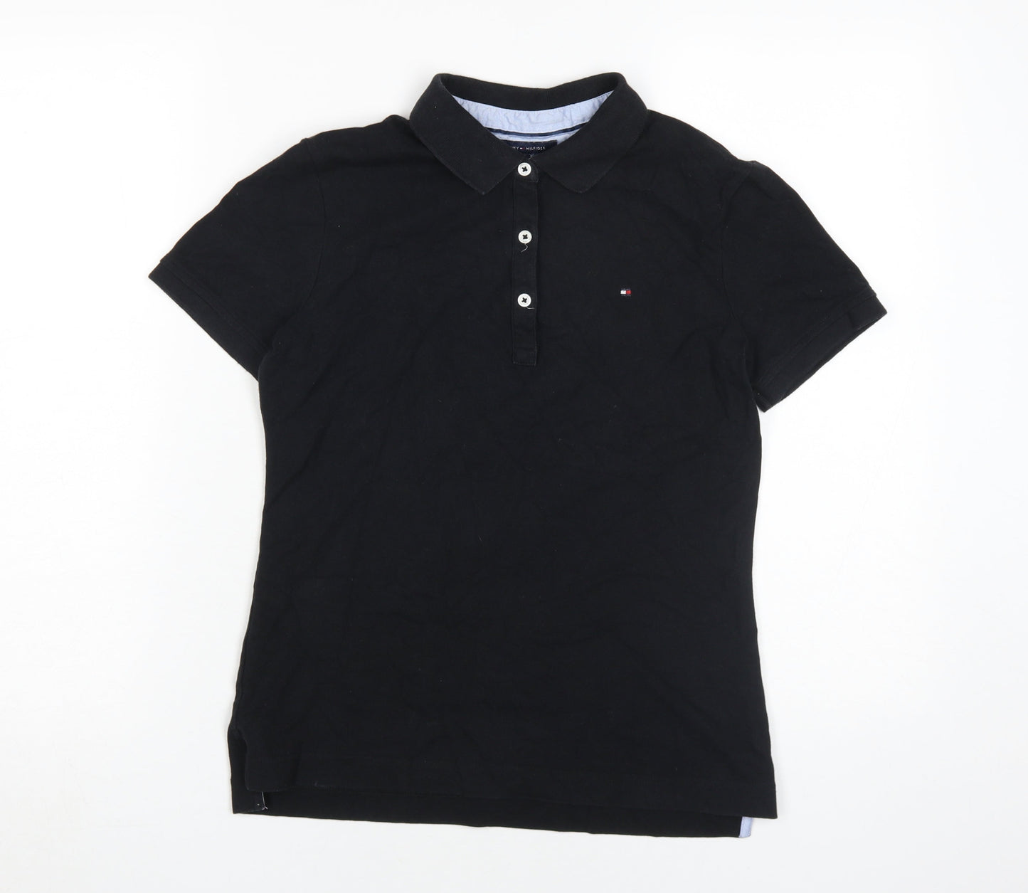 Tommy Hilfiger Women's Black Classic Polo Shirt Size S