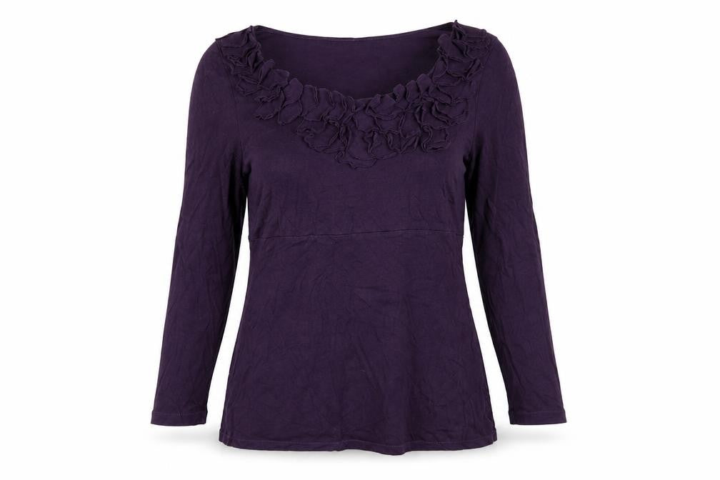 Womens UK Size 12 Boden Purple Modal Blend Blouse