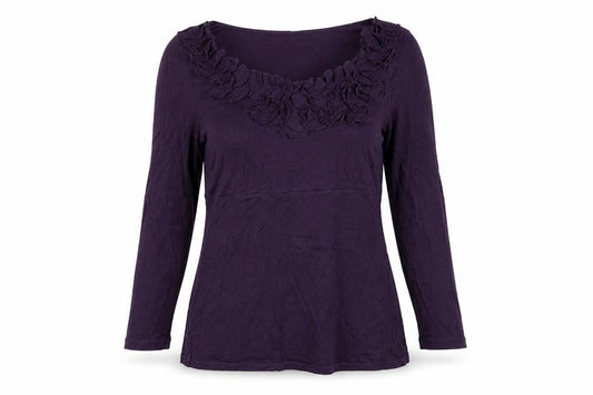 Womens UK Size 12 Boden Purple Modal Blend Blouse