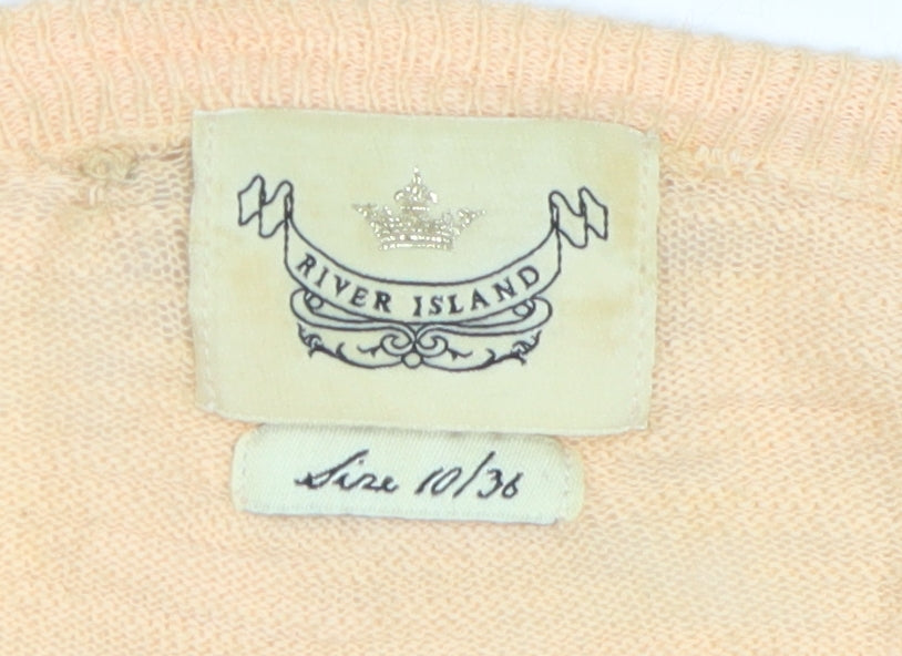 River Island Women's Beige Cardigan Size 10