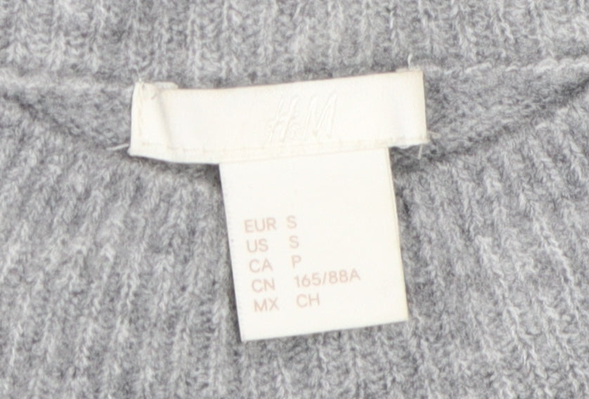 H&M Women's Grey Pullover Jumper, Size S