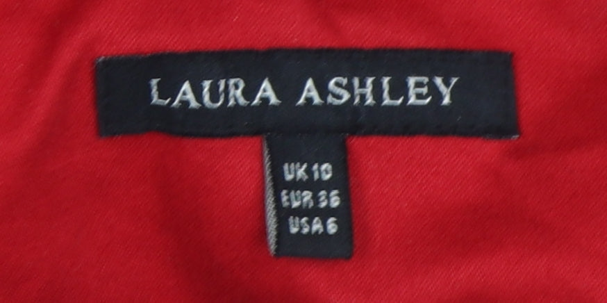 Laura Ashley Red Women's Pea Coat Jacket Size 10