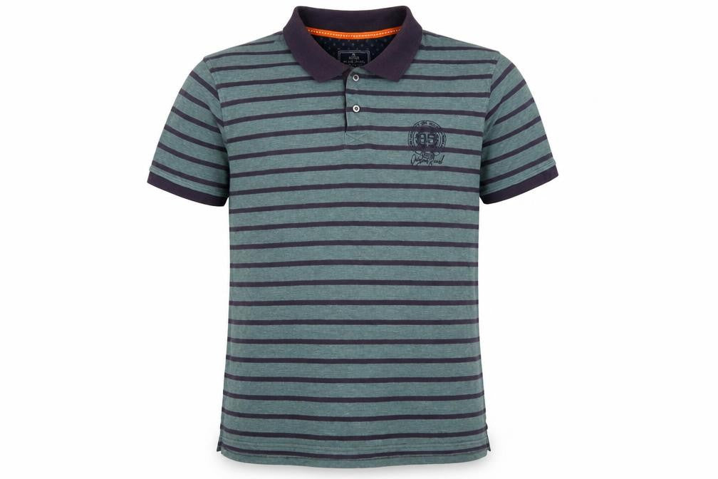 Sublime Apparel Men's XL Grey Striped Polo Shirt