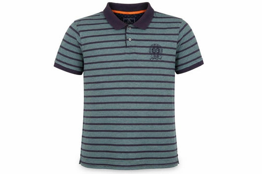 Sublime Apparel Men's XL Grey Striped Polo Shirt