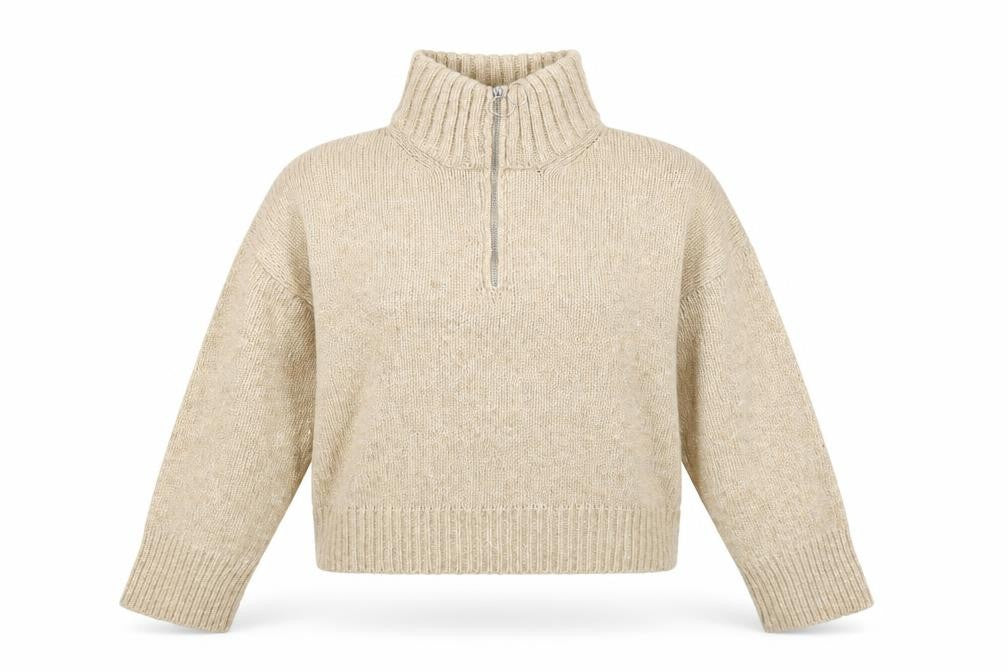 ASOS Design Women Beige High Neck Pullover Jumper S