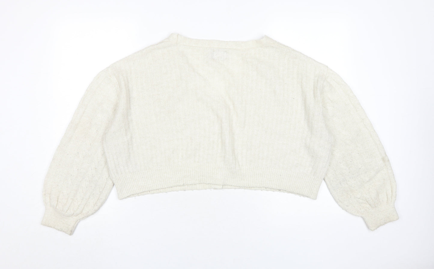 ASOS Women's Ivory V-Neck Cardigan Size 10