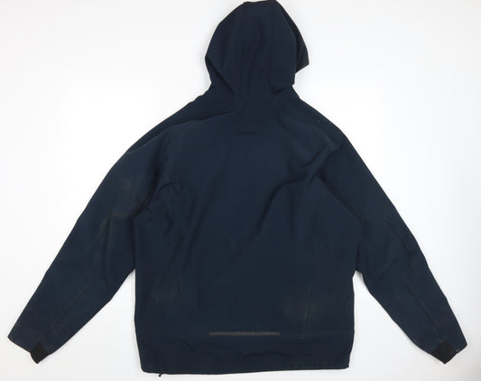 H&M Men's Blue Hooded Windbreaker Jacket M