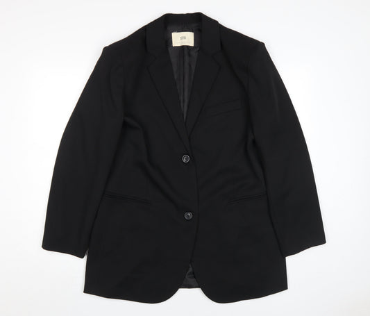 STR Black Unisex Adults Suit Jacket Size 12