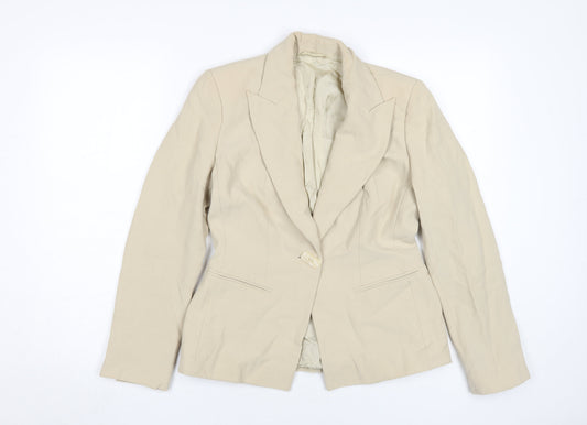 Marks and Spencer Women's Beige Blazer Size 10
