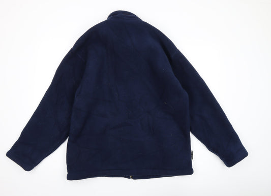 ROAD MAP Men's Blue Fleece Jacket S - Casual Outdoor Warmth