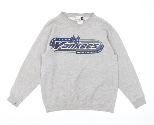 Puma Men's Grey Yankee Pullover Sweatshirt M