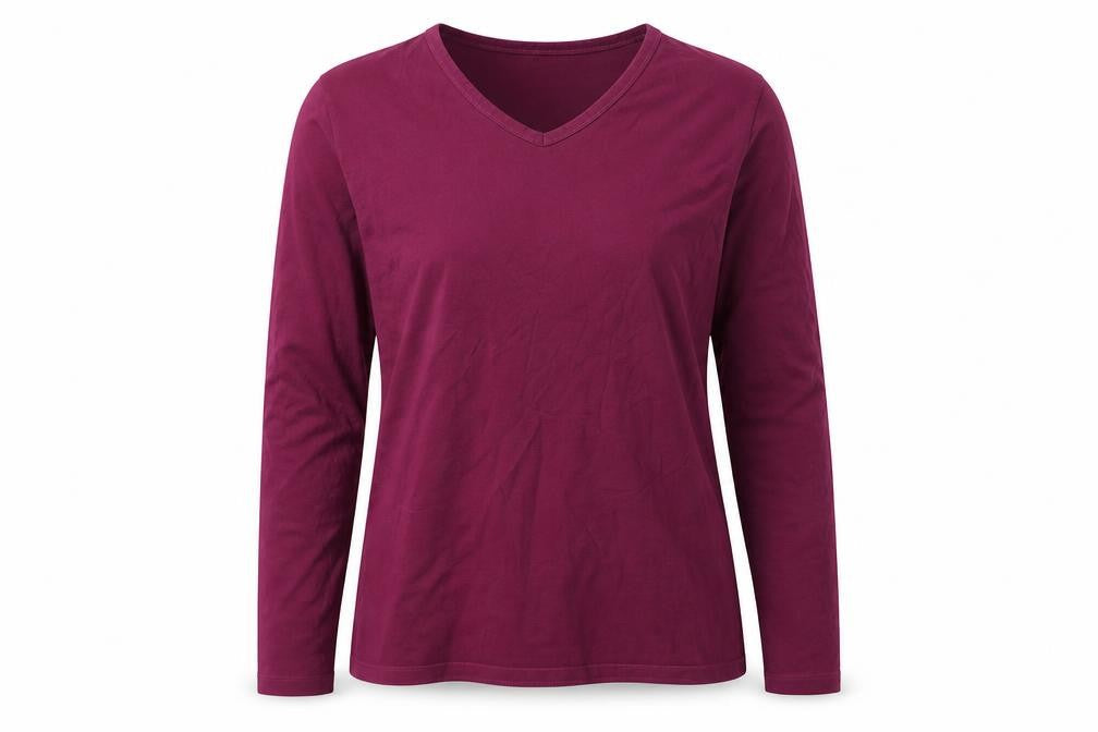 Womens UK Size M Lands' End Purple 100% Cotton T-Shirt