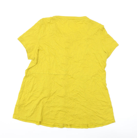 White Stuff Yellow Button-Up Tunic, Size 16, Women's Casual Wear